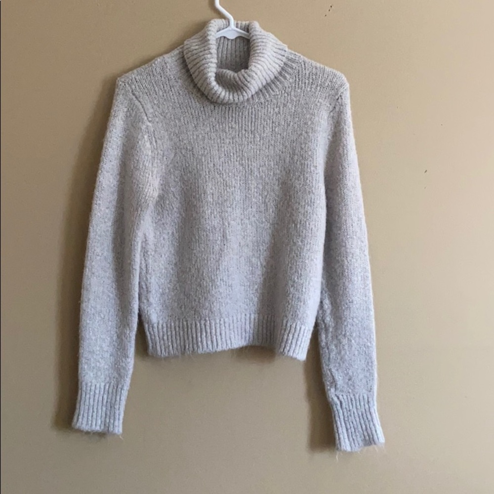 Brandy Melville light gray turtleneck sweater